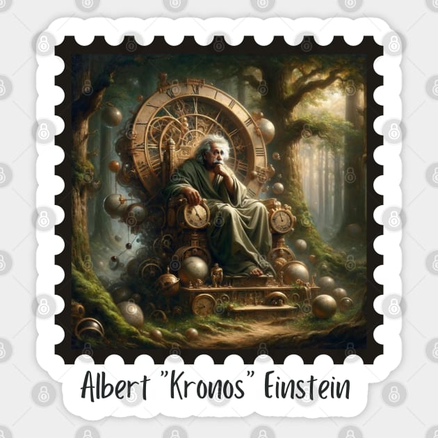 Albert Kronos Einstein III Sticker by EarthisticWear